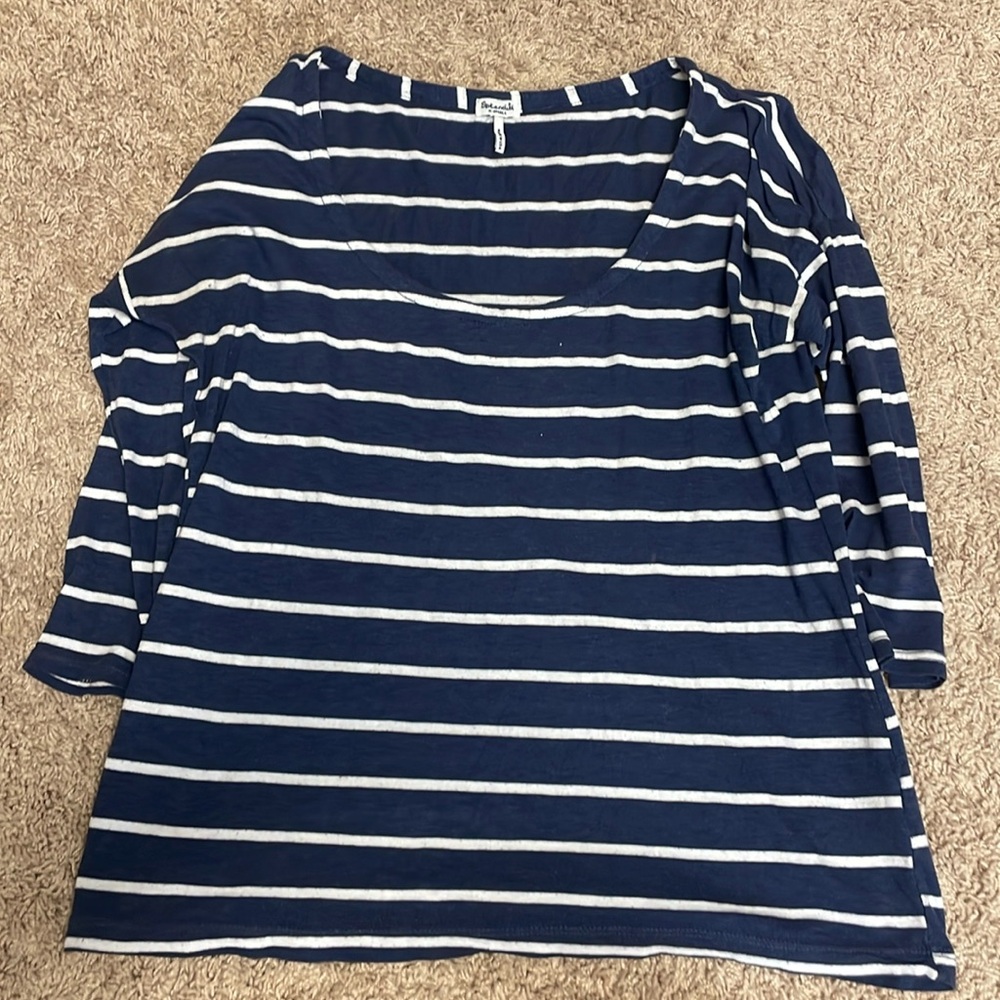 Splendid blue and white striped shirt